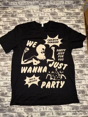 Childish Gambino Australian Tour Shirt, ‘We Just Wanna Party’, Adult XL - New